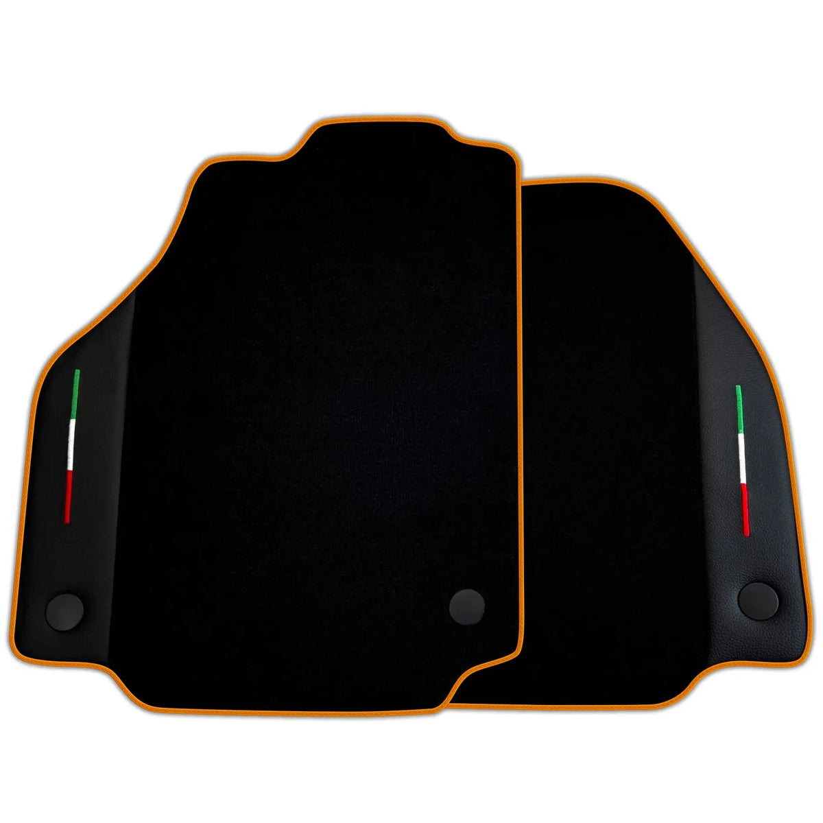 Black Floor Mats for Ferrari 488 Spider (2016-2022) with Leather | Various Trim Colors