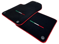 Black Floor Mats For Ferrari 612 Scaglietti 2005-2011 With Red Trim - AutoWin