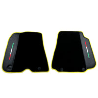 Black Floor Mats for Ferrari 812 GTS (2019-2023) with Carbon Leather
