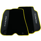 Black Floor Mats for Ferrari 812 GTS (2019-2023) with Carbon Leather - AutoWin