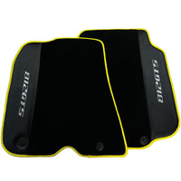 Black Floor Mats for Ferrari 812 GTS (2019-2023) with Carbon Leather - AutoWin