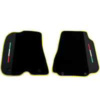 Black Floor Mats for Ferrari 812 GTS (2019-2023) with Leather