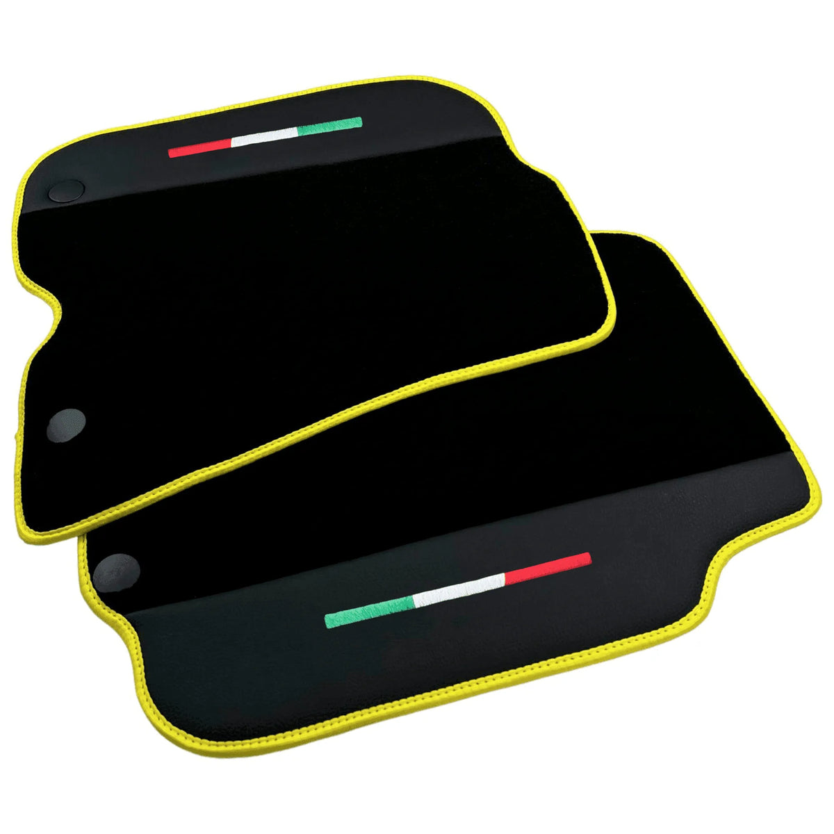 Black Floor Mats for Ferrari 812 Superfast (2018-2023) with Leather