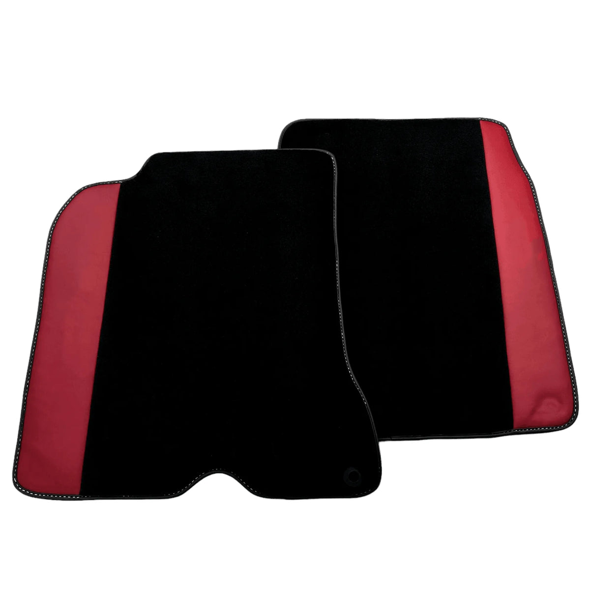 Black Floor Mats for Ferrari California T (2015–2018) Bordeaux Nappa Leather - AutoWin