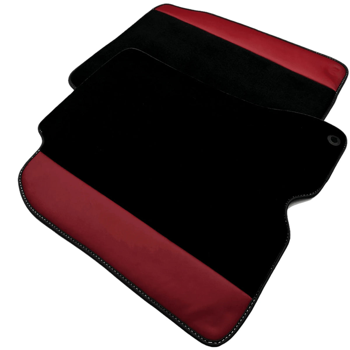 Black Floor Mats for Ferrari California T (2015–2018) Bordeaux Nappa Leather - AutoWin