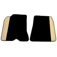Black Floor Mats for Ferrari California T (2015–2018) Crema Nappa Leather - AutoWin