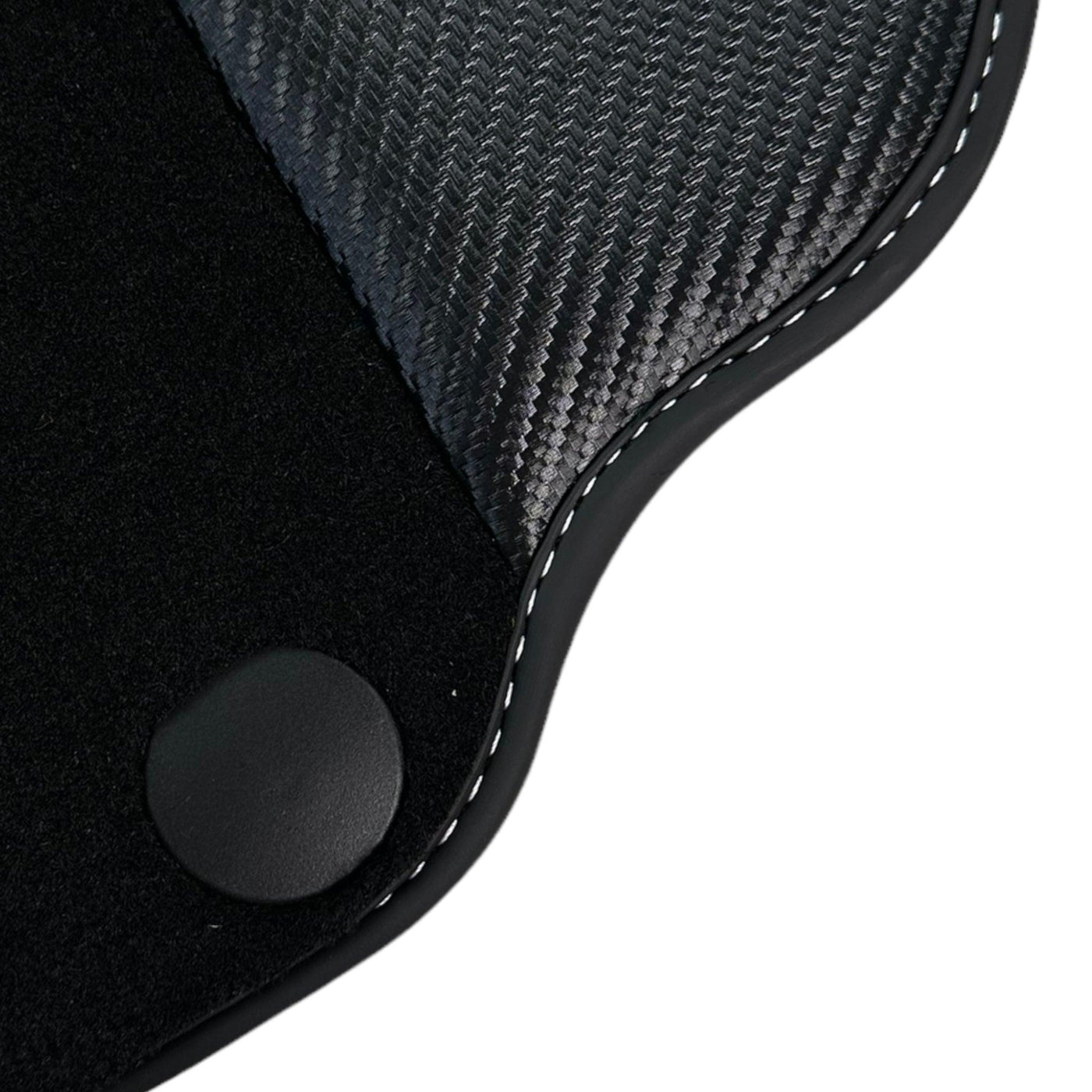 Black Floor Mats for Ferrari F12 Berlinetta (2012-2022) with Carbon Leather - AutoWin