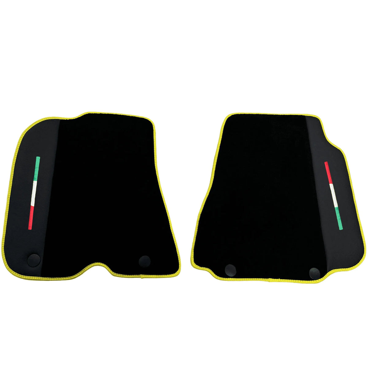 Black Floor Mats for Ferrari F12 Berlinetta (2012-2022) with Leather - AutoWin