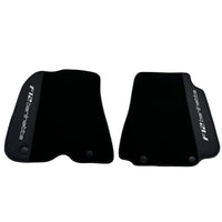 Black Floor Mats for Ferrari F12 Berlinetta (2012-2022) with Leather - AutoWin