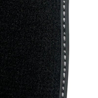 Black Floor Mats for Ferrari F12 Berlinetta (2012-2022) with Red Alcantara Leather - AutoWin