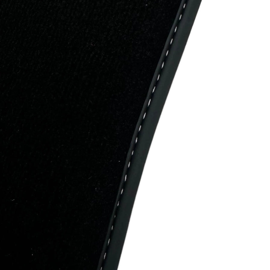 Black Floor Mats for Ferrari F12 Berlinetta (2012-2022) with Red Alcantara Leather - AutoWin