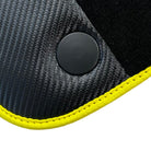 Black Floor Mats for Ferrari F12 TRS (2014) with Carbon Leather - AutoWin