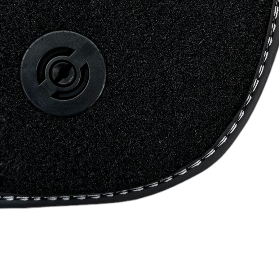 Black Floor Mats for Ferrari F12 TRS (2014) with Leather - AutoWin