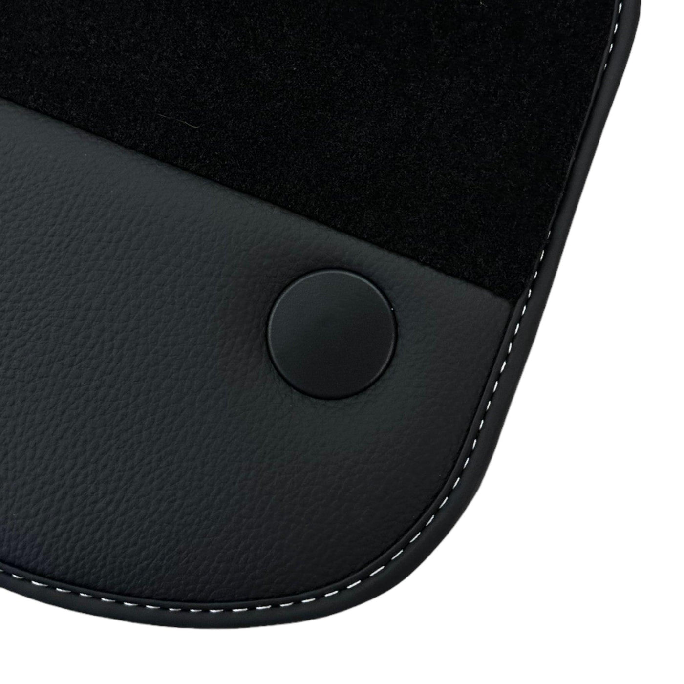 Black Floor Mats for Ferrari F12 TRS (2014) with Leather - AutoWin