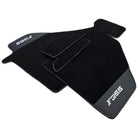 Black Floor Mats For Ferrari F355 1994-1999 With Leather - AutoWin