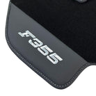 Black Floor Mats For Ferrari F355 1994-1999 With Leather - AutoWin