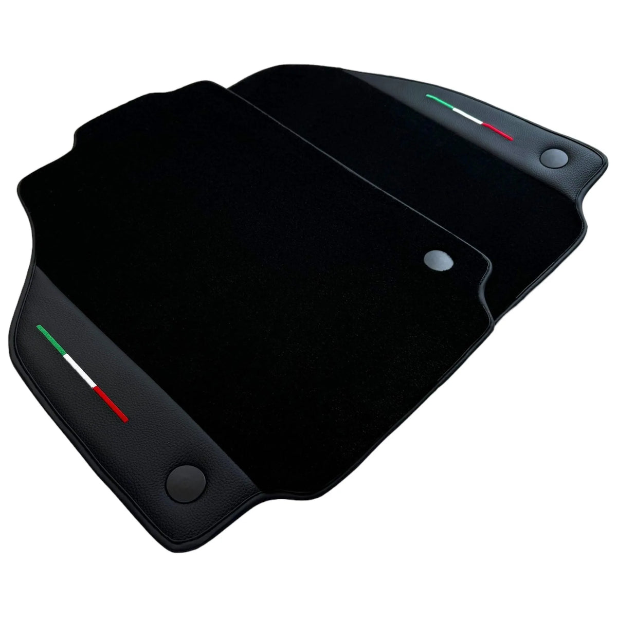 Black Floor Mats for Ferrari F8 Spider (2019-2023) with Leather