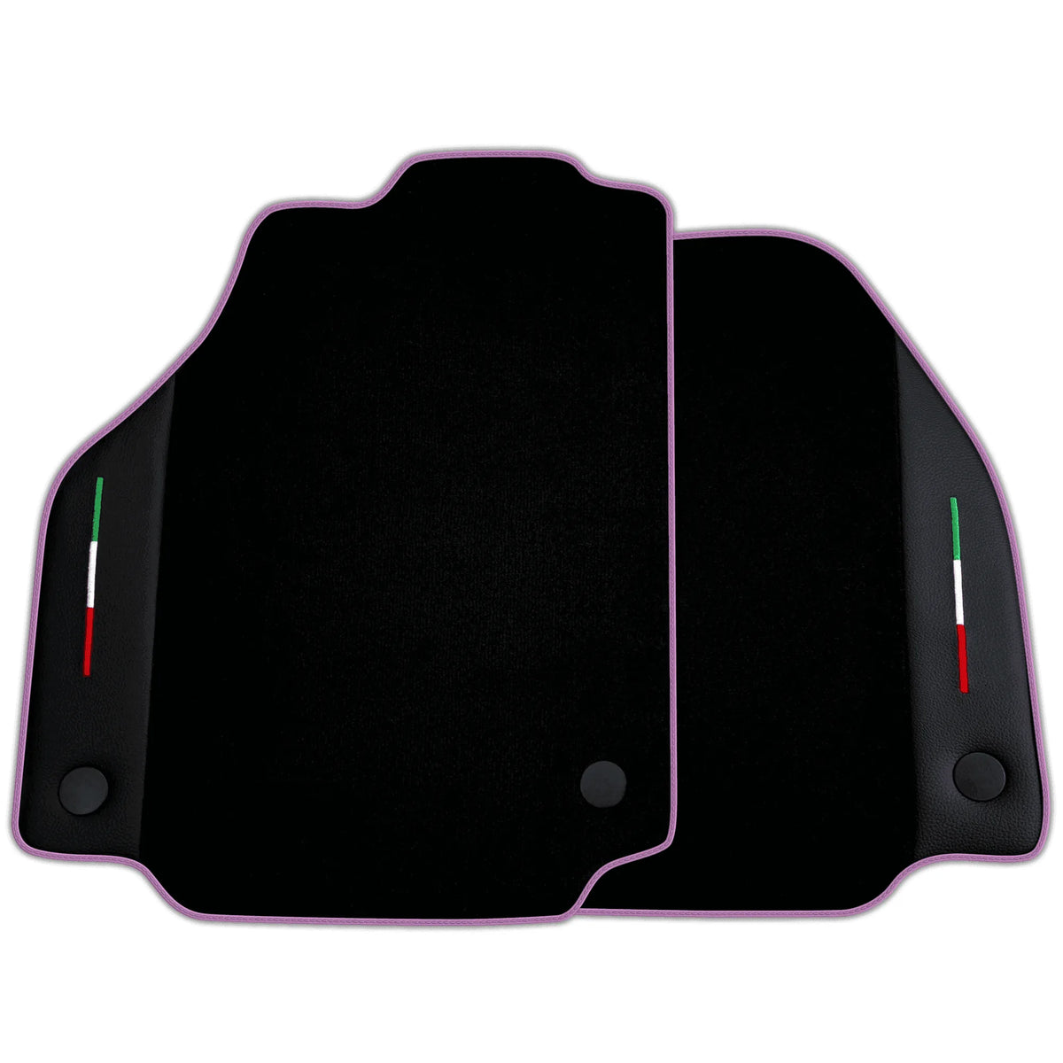 Black Floor Mats for Ferrari F8 Spider (2019-2023) with Leather | Various Trim Colors