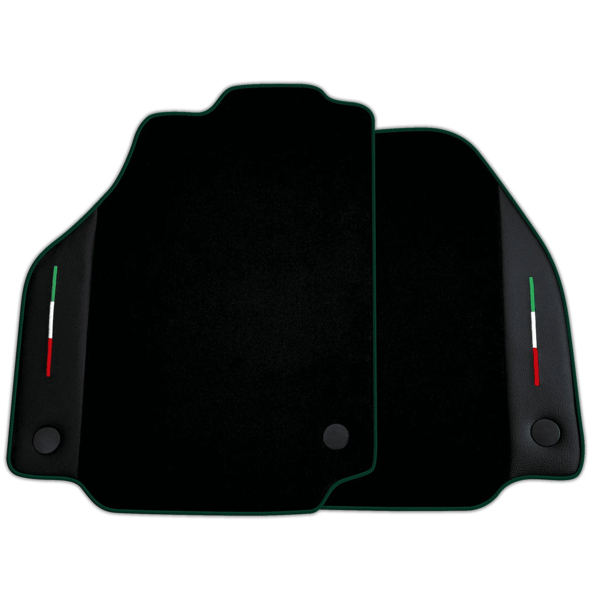 Black Floor Mats for Ferrari F8 Spider (2019-2023) with Leather | Various Trim Colors