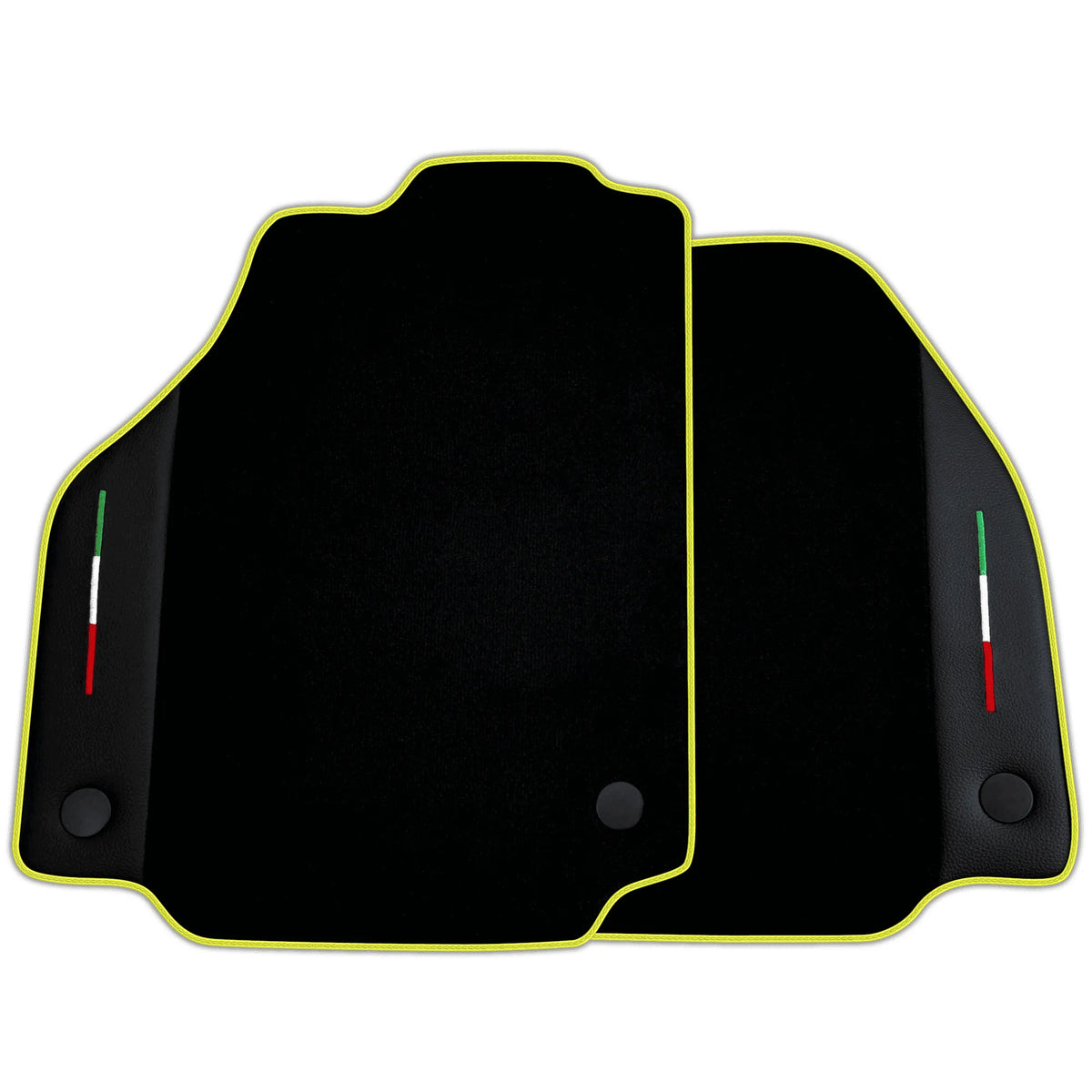 Black Floor Mats for Ferrari F8 Spider (2019-2023) with Leather | Various Trim Colors