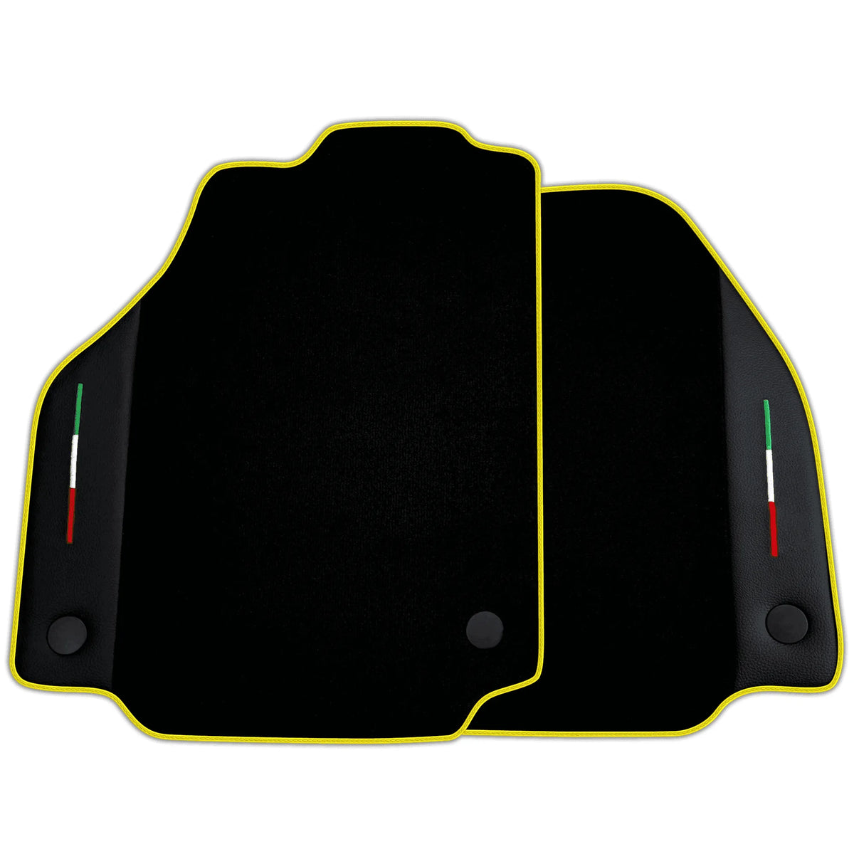 Black Floor Mats for Ferrari F8 Spider (2019-2023) with Leather | Various Trim Colors
