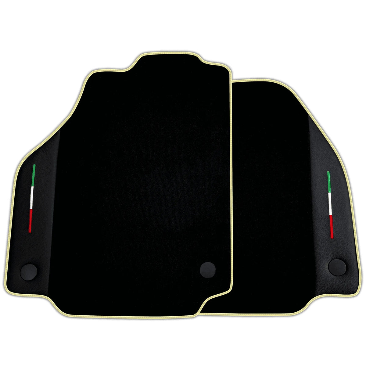 Black Floor Mats for Ferrari F8 Spider (2019-2023) with Leather | Various Trim Colors