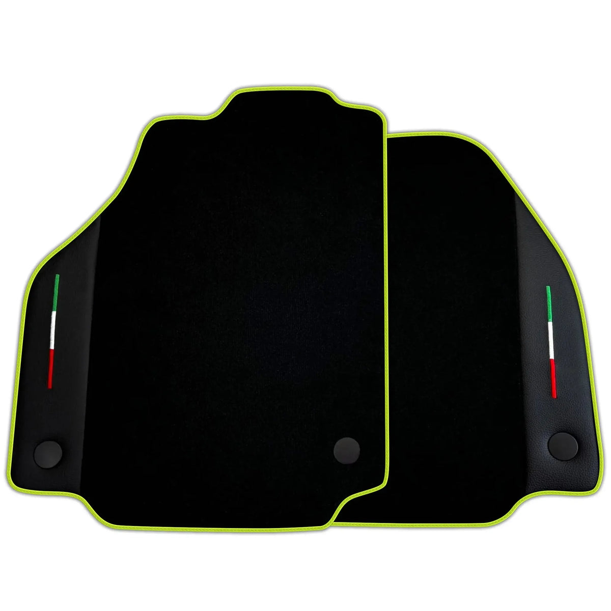 Black Floor Mats for Ferrari F8 Tributo (2019-2023) with Leather | Various Trim Colors