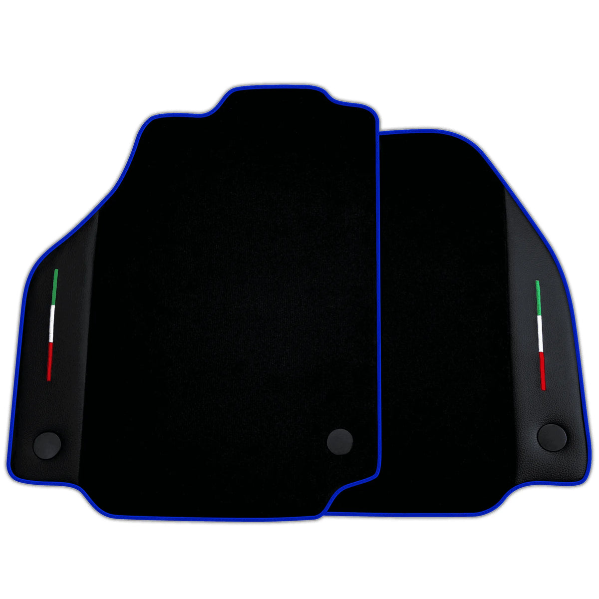 Black Floor Mats for Ferrari F8 Tributo (2019-2023) with Leather | Various Trim Colors