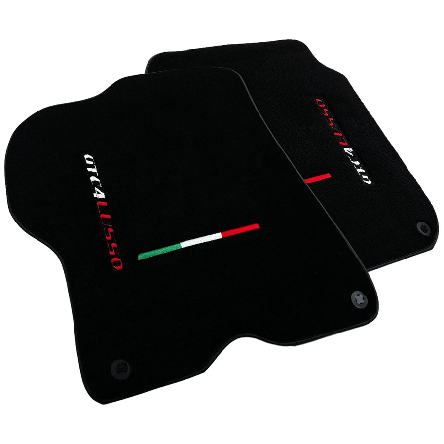 Black Floor Mats For Ferrari GTC4 Lusso (2016-2023) Italian Edition - AutoWin