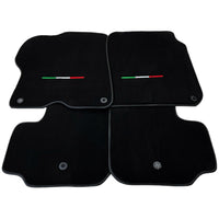 Black Floor Mats For Ferrari GTC4 Lusso (2016-2023) Italian Edition - AutoWin