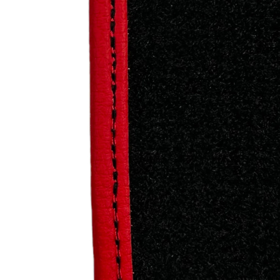 Black Floor Mats For Ferrari GTC4 Lusso (2016-2023) Italian Edition with Red Trim - AutoWin