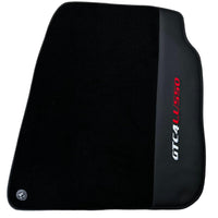 Black Floor Mats For Ferrari GTC4 Lusso (2016-2023) with Leather - AutoWin