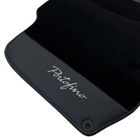 Black Floor Mats For Ferrari Portofino (2018-2023) With Leather - AutoWin
