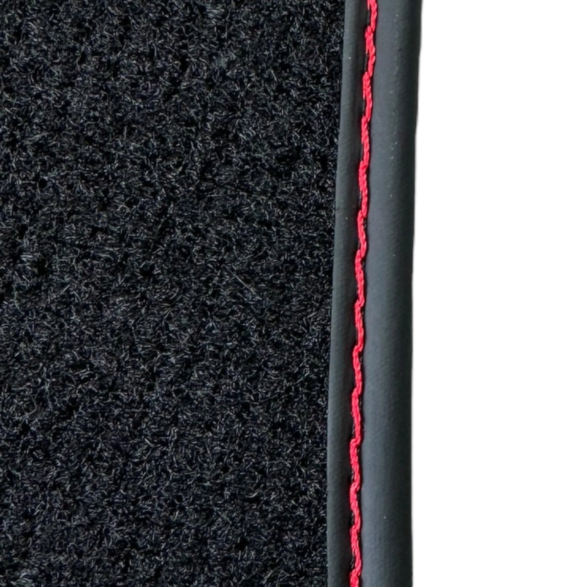 Black Floor Mats for Ferrari Portofino M (2018-2023) with Red Alcantara Leather