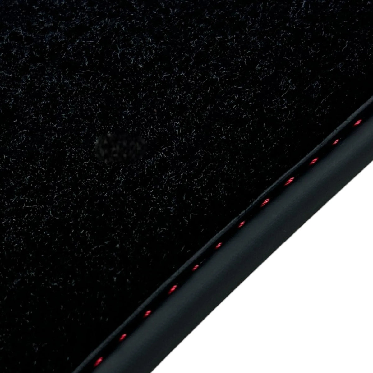 Black Floor Mats for Ferrari Portofino M (2018-2023) with Red Alcantara Leather