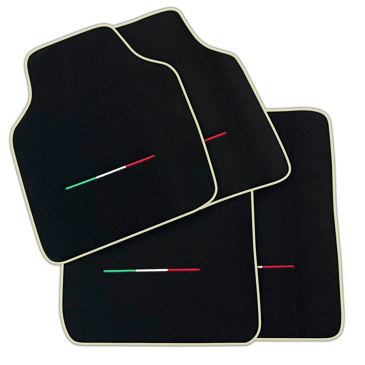 Black Floor Mats for Ferrari Purosangue (2023-2027) IT Flag | Various Trim Colors