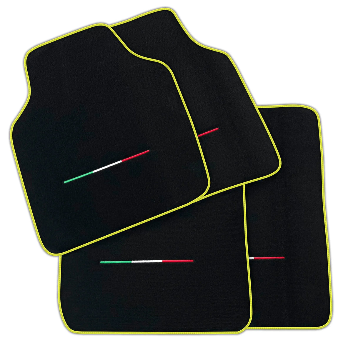 Black Floor Mats for Ferrari Purosangue (2023-2027) IT Flag | Various Trim Colors
