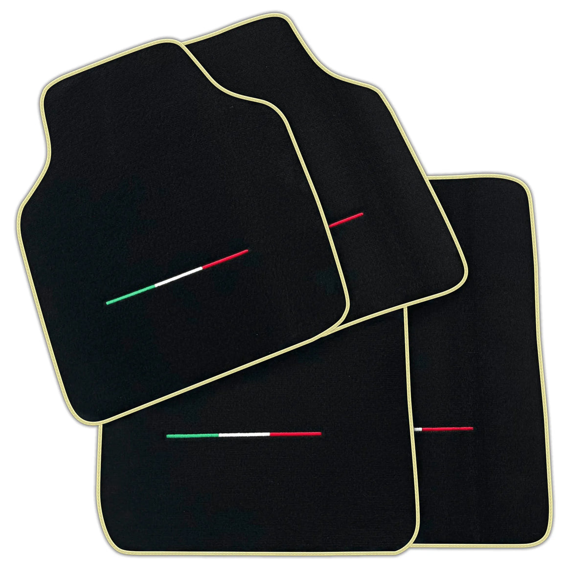 Black Floor Mats for Ferrari Purosangue (2023-2027) IT Flag | Various Trim Colors