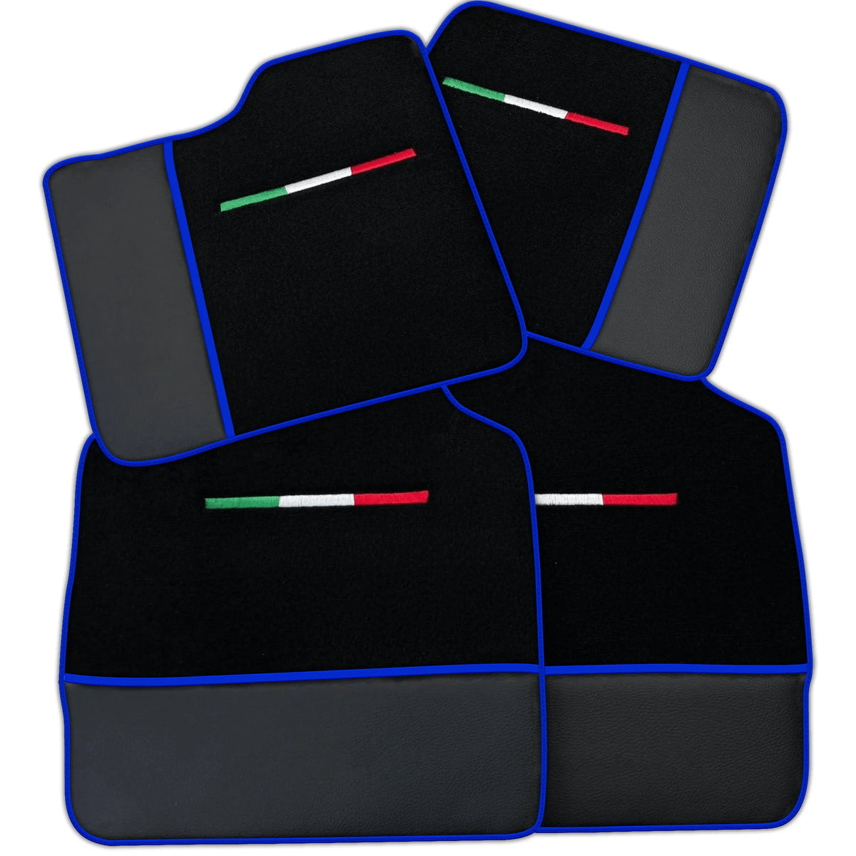 Black Floor Mats for Ferrari Purosangue (2023-2027) with Leather | Various Trim Colors