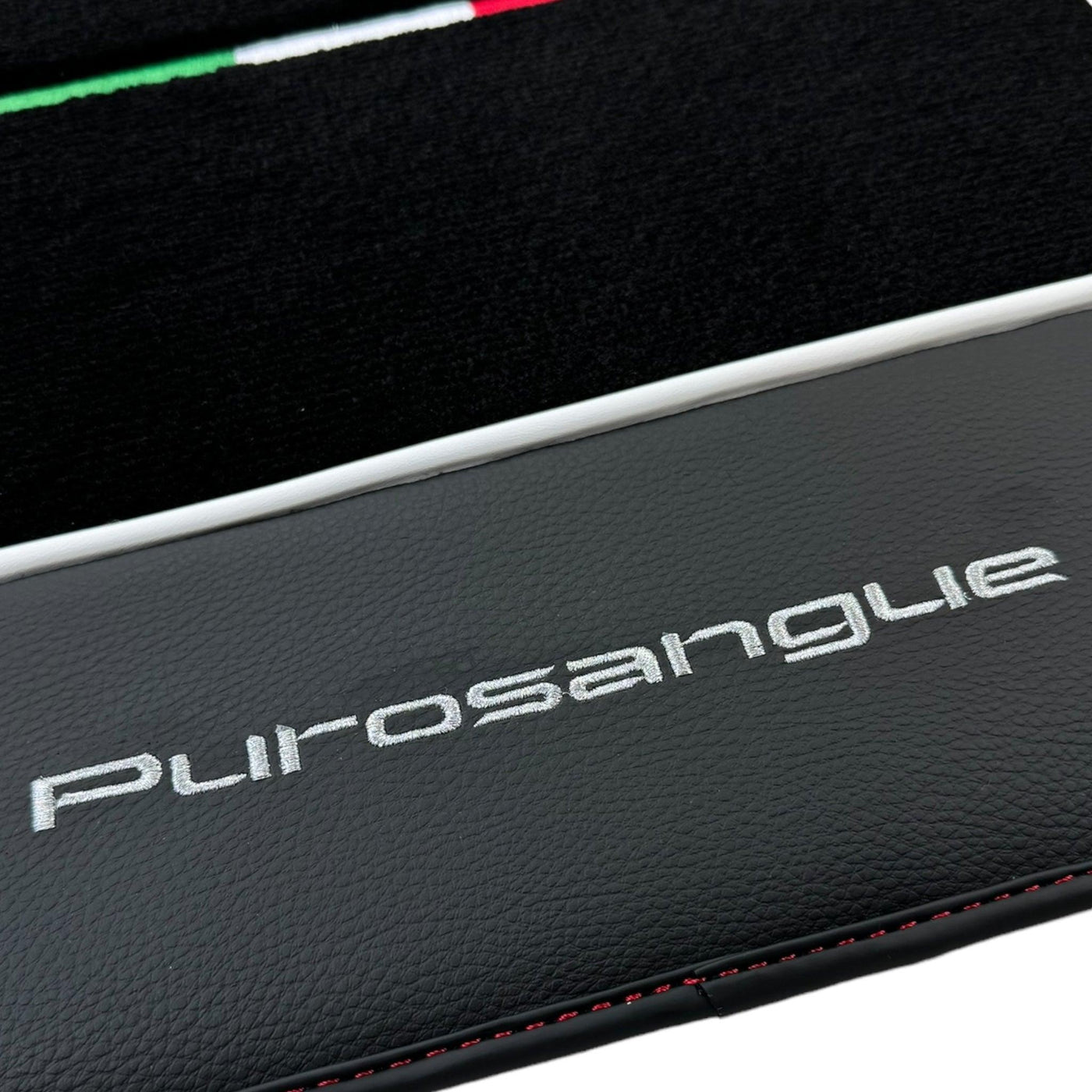 Black Floor Mats for Ferrari Purosangue with Leather - AutoWin