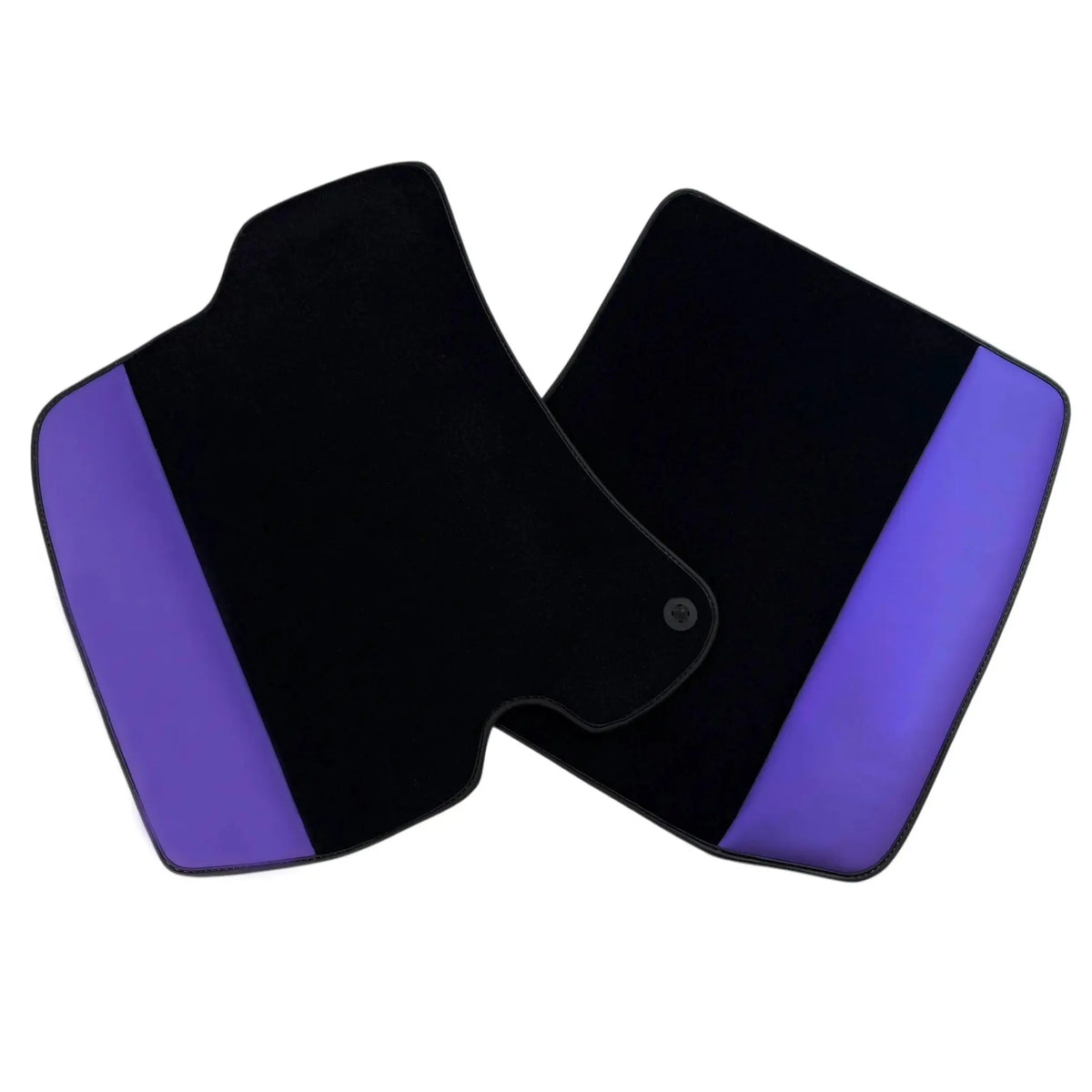 Black Floor Mats for Ferrari Roma (2021-2027) with Purple Leather