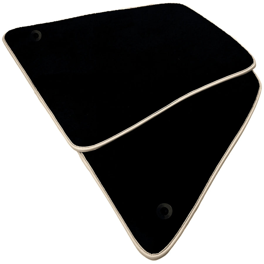 Black Floor Mats for Ferrari SF90 Stradale (2019-2024) with Beige Trim
