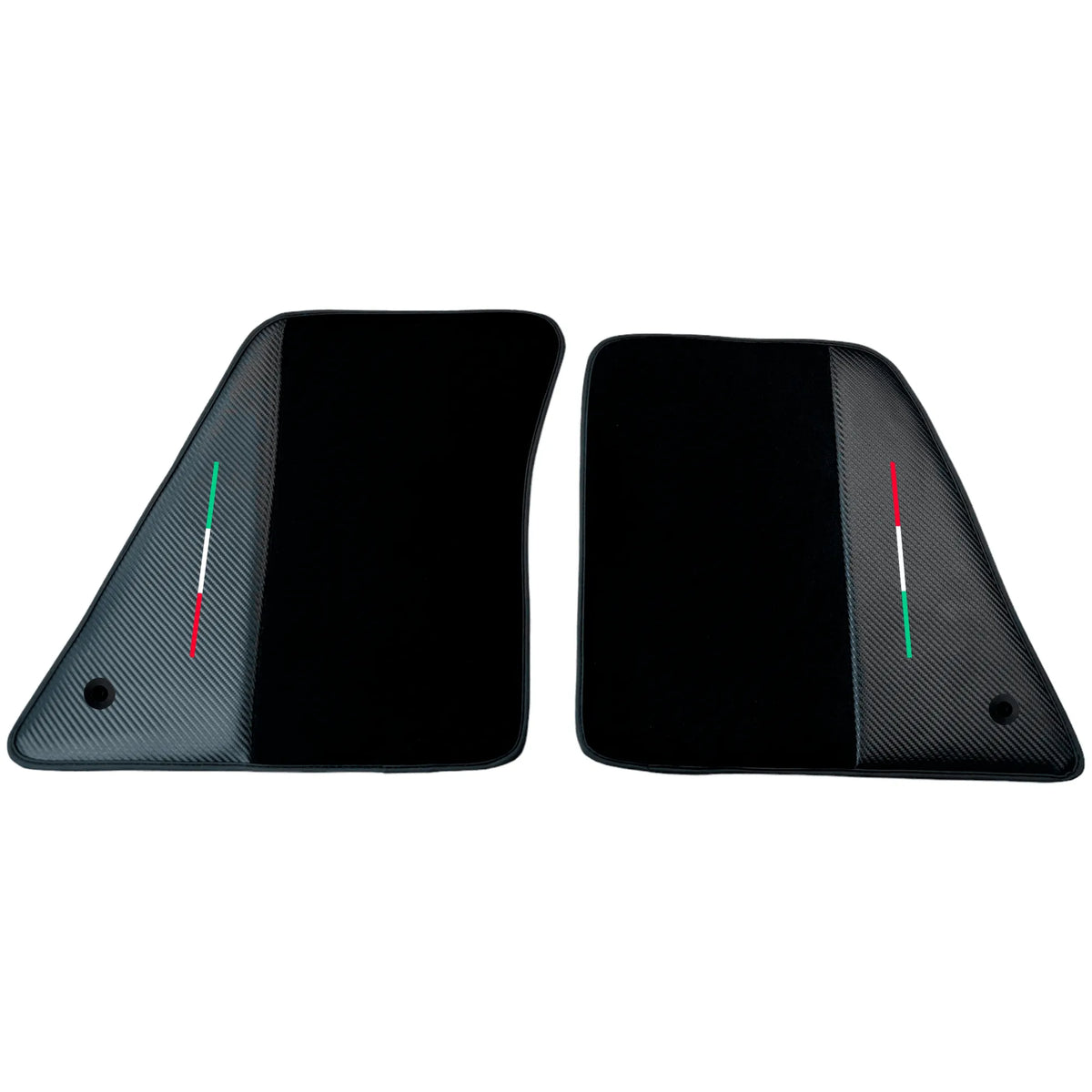 Black Floor Mats for Ferrari SF90 Stradale (2019-2024) with Carbon Fiber - AutoWin
