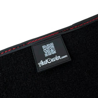 Black Floor Mats for Ferrari SF90 Stradale with Red Alcantara Borders | Italian Edition - AutoWin