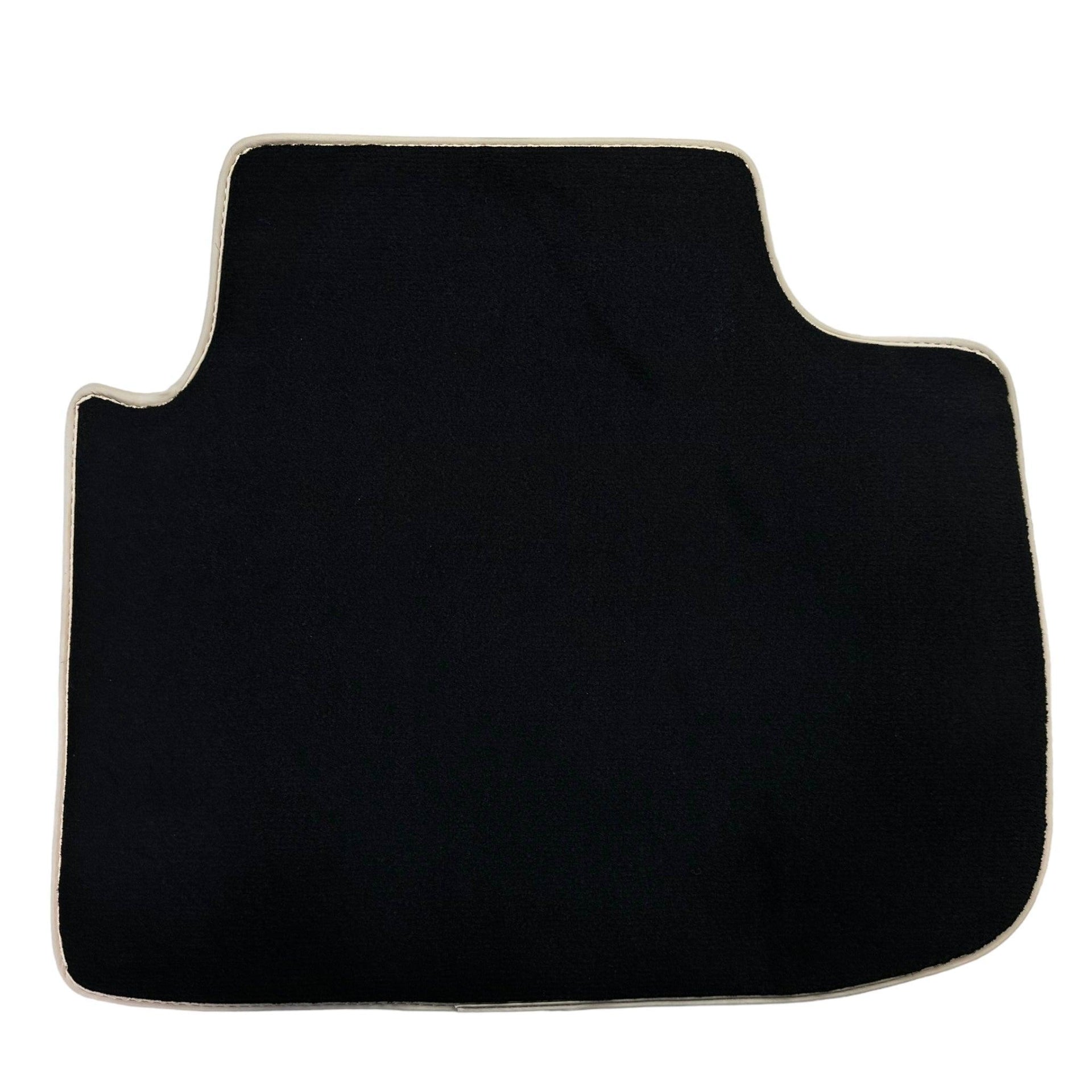 Black Floor Mats For Kia Sportage (1994-2002) ER56 Design | Beige Trim - AutoWin