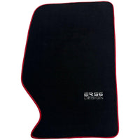 Black Floor Mats For Kia Sportage (1994-2002) ER56 Design | Red Trim - AutoWin