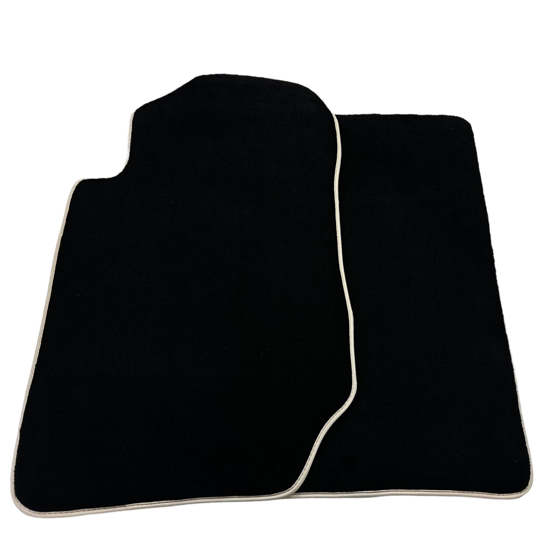 Black Floor Mats For Kia Sportage (1994-2002) with Beige Trim - AutoWin