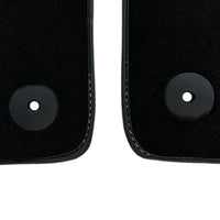 Black Floor Mats for Lamborghini Aventador S with Yellow Alcantara Leather - AutoWin