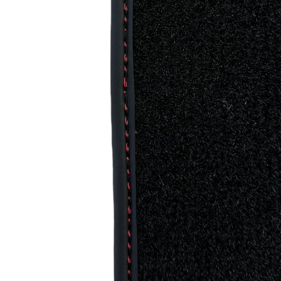 Black Floor Mats for Lamborghini Aventador With Red Leather - AutoWin