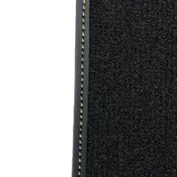 Black Floor Mats for Lamborghini Gallardo With Yellow Alcantara Leather - AutoWin